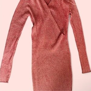 Say What? Vibrant Red and Gold Knit Top